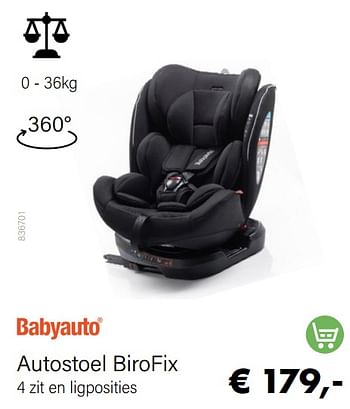 Promoties Autostoel birofix - Baby auto - Geldig van 01/05/2022 tot 31/05/2022 bij Multi Bazar
