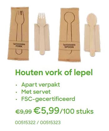 Promoties Houten vork of lepel - Huismerk - Ava - Geldig van 01/05/2022 tot 30/06/2022 bij Ava