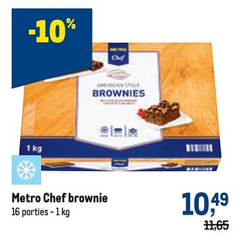 Promoties Metro chef brownie - Huismerk - Makro - Geldig van 04/05/2022 tot 17/05/2022 bij Makro