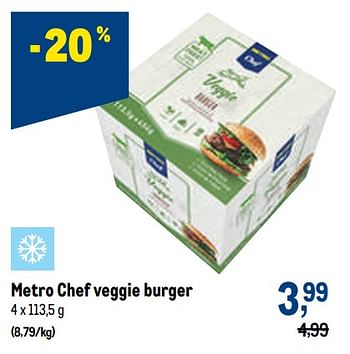 Promotions Metro chef veggie burger - Produit maison - Makro - Valide de 04/05/2022 à 17/05/2022 chez Makro