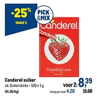 Canderel suiker suikersticks-Canderel