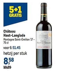 Château haut-langlade montagne saint-émilion-Rode wijnen