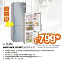 Bosch vrijstaande koelkast bokgn36vldt-Bosch