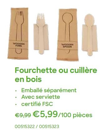 Promotions Fourchette ou cuillère en bois - Produit Maison - Ava - Valide de 01/05/2022 à 30/06/2022 chez Ava