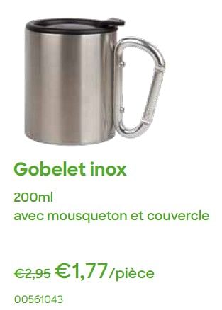 Promotions Gobelet inox - Produit Maison - Ava - Valide de 01/05/2022 à 30/06/2022 chez Ava