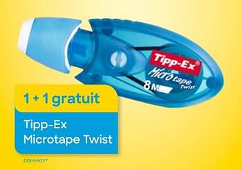 Promoties Tipp-ex microtape twist 1 + 1 gratuit - Tipp-Ex - Geldig van 01/05/2022 tot 30/06/2022 bij Ava