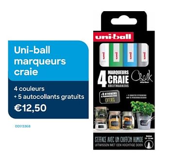 Promoties Uni-ball marqueurs craie - Uni-Ball - Geldig van 01/05/2022 tot 30/06/2022 bij Ava