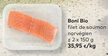 Promotions Boni bio filet de saumon norvégien - Boni - Valide de 27/04/2022 à 24/05/2022 chez Bioplanet