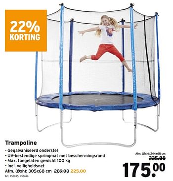 Promoties Trampoline - Huismerk - Gamma - Geldig van 27/04/2022 tot 10/05/2022 bij Gamma