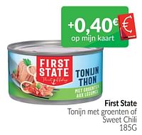 First state tonijn met groenten of sweet chili-First State