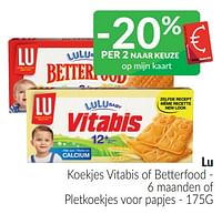 Lu koekjes vitabis of betterfood - 6 maanden of pletkoekjes voor papjes-Lu