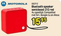 Bluetooth speaker sonicboost 210 red-Motorola