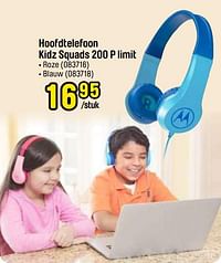 Hoofdtelefoon kidz squads 200 p limit roze-Motorola