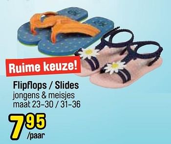 Promoties Flipflops - slides - Huismerk - Happyland - Geldig van 02/05/2022 tot 04/06/2022 bij Happyland