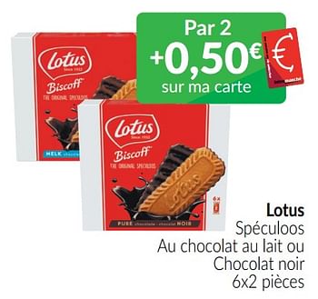 Speculoos Lotus au chocolat Noir