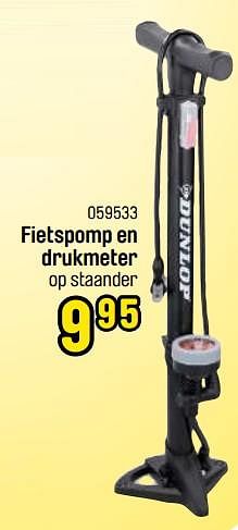 Promoties Fietspomp en drukmeter - Dunlop - Geldig van 02/05/2022 tot 04/06/2022 bij Happyland