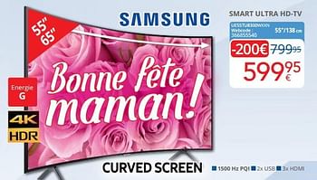 Promotions Samsung smart ultra hd-tv ue55tu8300wxxn - Samsung - Valide de 01/05/2022 à 31/05/2022 chez Eldi