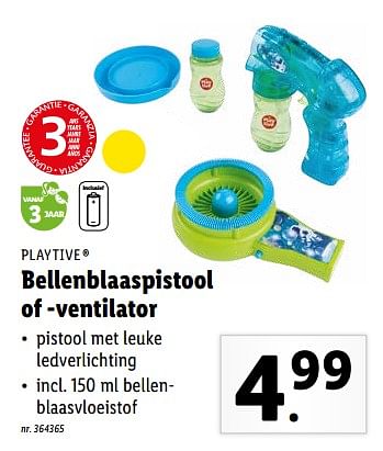 Promoties Bellenblaaspistool of -ventilator - Playtive Junior - Geldig van 09/05/2022 tot 14/05/2022 bij Lidl