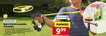 Promoties Sports + action monobike of propeller - Playmobil - Geldig van 09/05/2022 tot 14/05/2022 bij Lidl