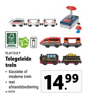 Promoties Telegeleide trein - Playtive Junior - Geldig van 09/05/2022 tot 14/05/2022 bij Lidl