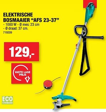 Promoties Bosch elektrische bosmaaier afs 23-37 - Bosch - Geldig van 04/05/2022 tot 15/05/2022 bij Hubo