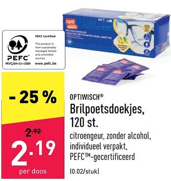 Promoties Brilpoetsdoekjes - Optiwisch - Geldig van 13/05/2022 tot 20/05/2022 bij Aldi