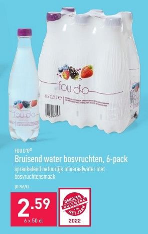 Promotions Bruisend water bosvruchten - Fou d'O - Valide de 09/05/2022 à 20/05/2022 chez Aldi