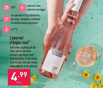 Promoties Cabernet d`anjou rosé - Rosé wijnen - Geldig van 09/05/2022 tot 20/05/2022 bij Aldi