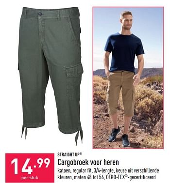 Promoties Cargobroek voor heren - Straight Up - Geldig van 11/05/2022 tot 20/05/2022 bij Aldi