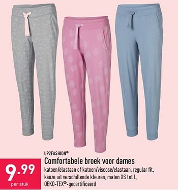 Promoties Comfortabele broek voor dames - UP2Fashion - Geldig van 11/05/2022 tot 20/05/2022 bij Aldi