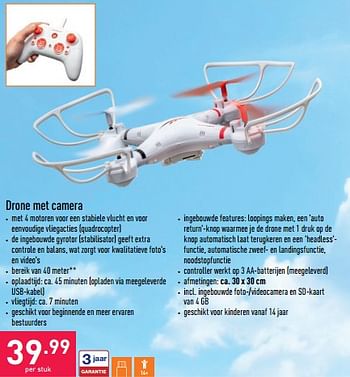 Promoties Drone met camera - Huismerk - Aldi - Geldig van 11/05/2022 tot 20/05/2022 bij Aldi