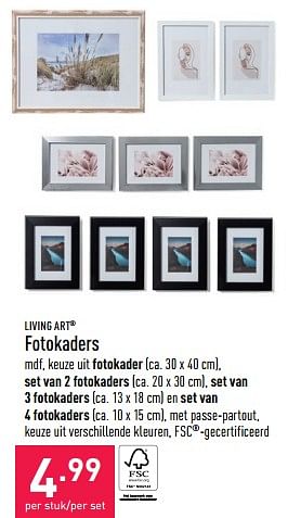 Promotions Fotokaders - Living Art - Valide de 11/05/2022 à 20/05/2022 chez Aldi
