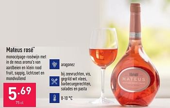 Promoties Mateus rosé - Rosé wijnen - Geldig van 13/05/2022 tot 20/05/2022 bij Aldi