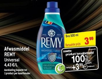 Promoties Afwasmiddel remy - Remy - Geldig van 04/05/2022 tot 10/05/2022 bij Smatch