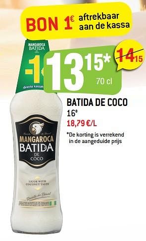 Promoties Batida de coco - Mangaroca - Geldig van 04/05/2022 tot 24/05/2022 bij Smatch