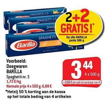 Promoties Deegwaren barilla - Barilla - Geldig van 04/05/2022 tot 10/05/2022 bij Smatch