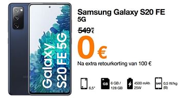 Promoties Samsung galaxy s20 fe 5g - Samsung - Geldig van 02/05/2022 tot 15/05/2022 bij Orange