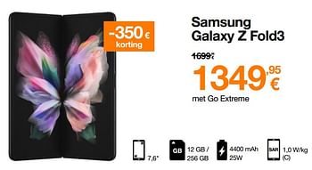 Promoties Samsung galaxy z fold3 - Samsung - Geldig van 02/05/2022 tot 15/05/2022 bij Orange