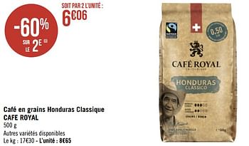 Café en grains Honduras Classique CAFE ROYAL