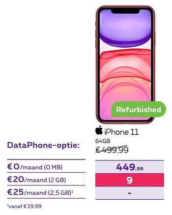 Promoties Apple iphone 11 64gb - Apple - Geldig van 02/05/2022 tot 31/05/2022 bij Proximus