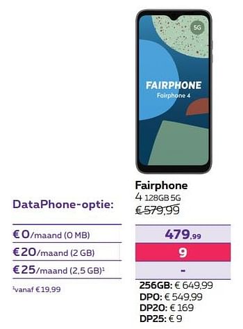 Promoties Fairphone 4 128gb 5g - Fairphone - Geldig van 02/05/2022 tot 31/05/2022 bij Proximus