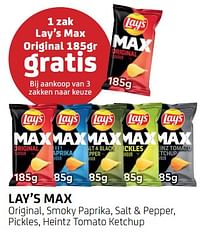 Lay’s max 1 zak lay’s max original 185gr gratis-Lay