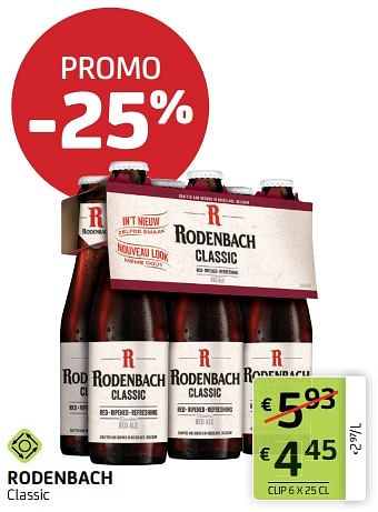 Promotions Rodenbach classic - Rodenbach - Valide de 13/05/2022 à 25/05/2022 chez BelBev