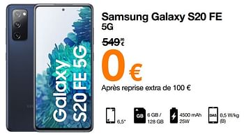 Promotions Samsung galaxy s20 fe 5g - Samsung - Valide de 02/05/2022 à 15/05/2022 chez Orange