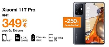 Promotions Xiaomi 11t pro - Xiaomi - Valide de 02/05/2022 à 15/05/2022 chez Orange