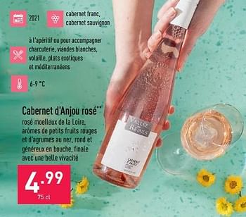 Promotions Cabernet d`anjou rosé - Vins rosé - Valide de 09/05/2022 à 20/05/2022 chez Aldi