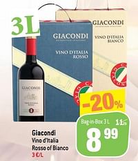 Giacondi vino d’italia rosso of bianco-Rode wijnen