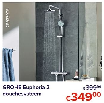 Promoties Grohe euphoria 2 douchesysteem - Grohe - Geldig van 01/05/2022 tot 31/05/2022 bij Euro Shop
