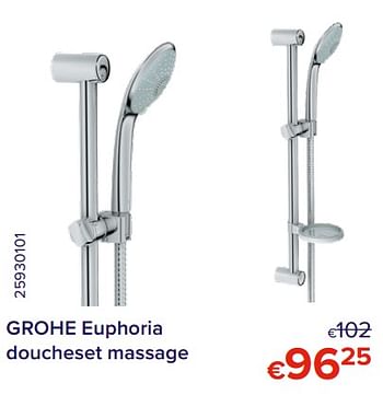 Promoties Grohe euphoria doucheset massage - Grohe - Geldig van 01/05/2022 tot 31/05/2022 bij Euro Shop