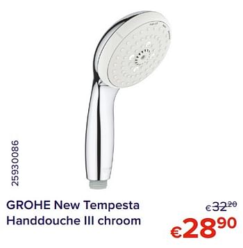 Promoties Grohe new tempesta handdouche iii chroom - Grohe - Geldig van 01/05/2022 tot 31/05/2022 bij Euro Shop